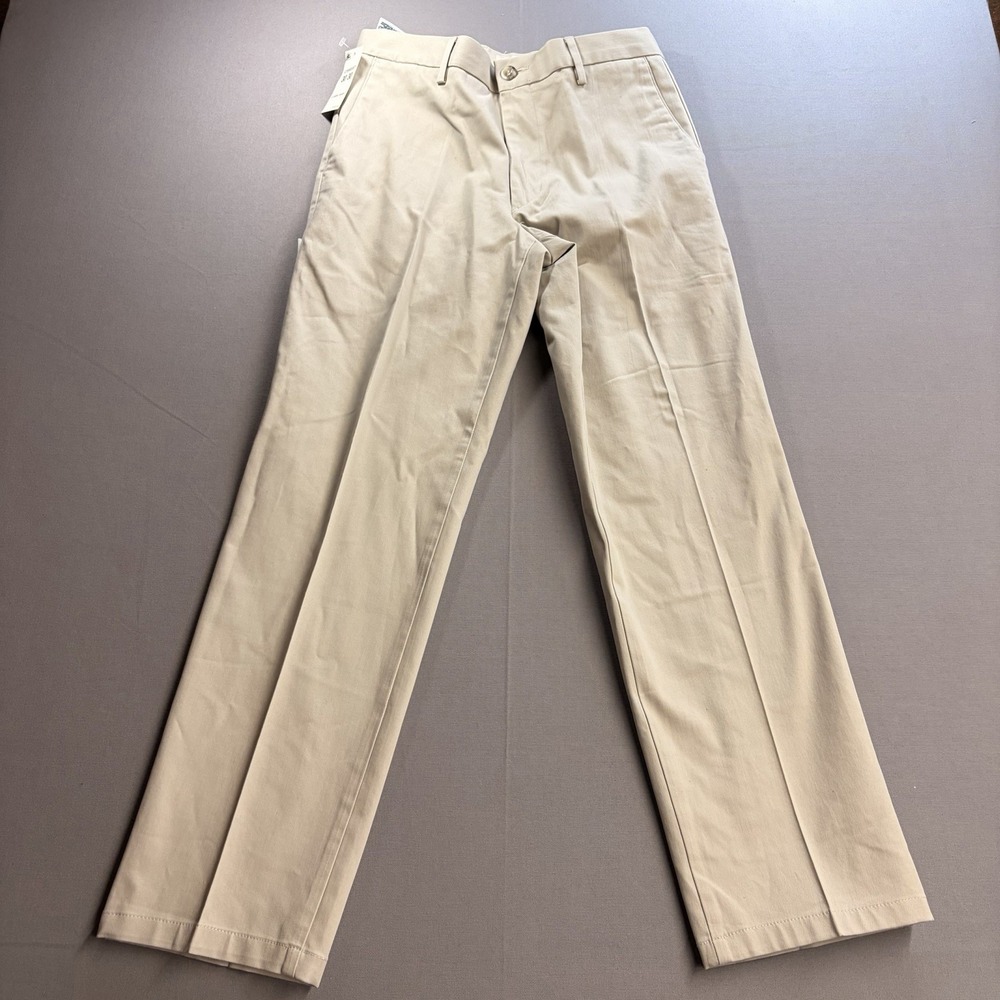 Dockers Mens The Best Pressed Khaki Pants 30x30 Straight Fit Stretch NWT